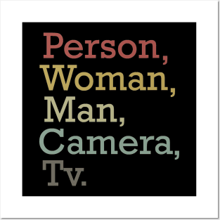 person woman man camera tv Posters and Art
